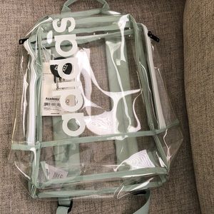 adidas Linear Backpack, Green Tint/White Clear, One Size *NWT